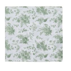 Green and white detailed napkin